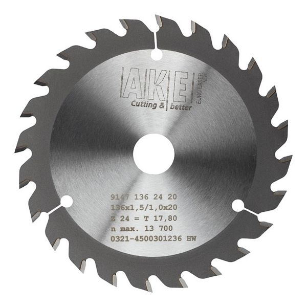 MTR-04 Kreissägeblatt Holz 136 X 1,5/1,0 Z= 24 W