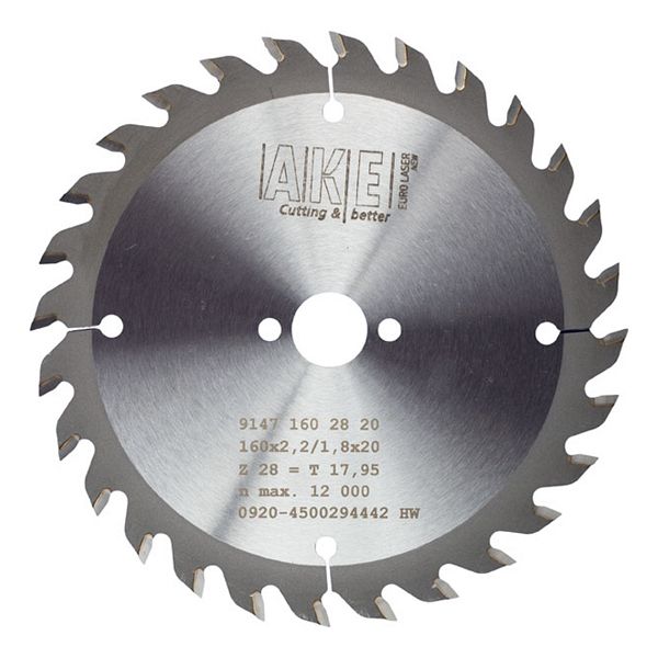 MTR-11 Kreissägeblatt Holz 160 X 2,2/1,8 Z= 28 W