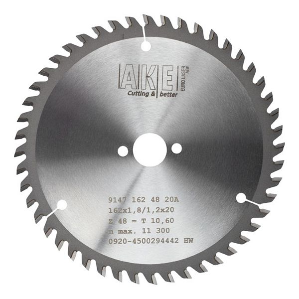 MTR-18 Kreissägeblatt Holz 162 X 1,8/1,2 Z= 48 W