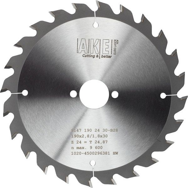 MTR-23 Kreissägeblatt Holz 190 X 2,8/1,8 Z= 24 W