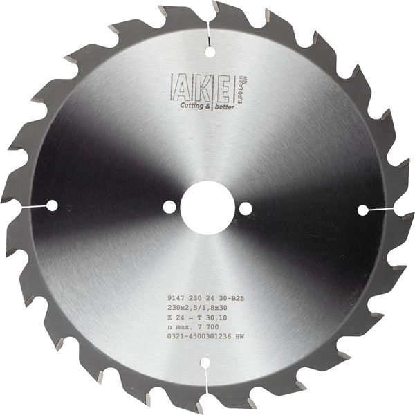 MTR-38 Kreissägeblatt Holz 230 X 2,5/1,8 Z= 24 W