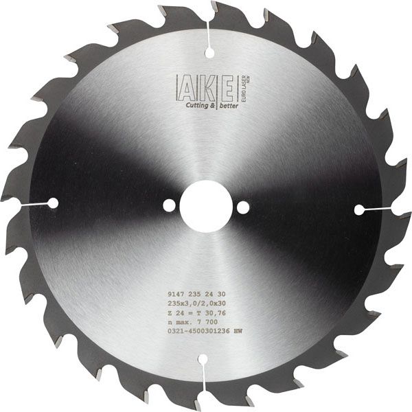 MTR-39 Kreissägeblatt Holz 235 X 3.0/2.0 Z= 24 W