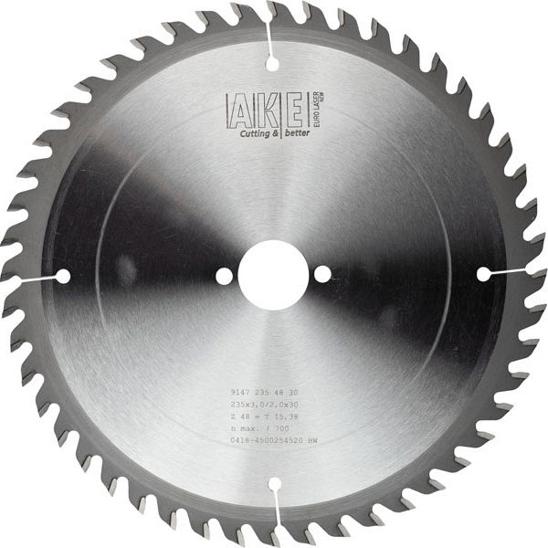 MTR-41 Kreissägeblatt Holz 235 X 3.0/2.0 Z= 48 W