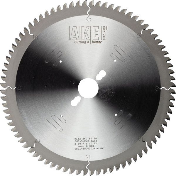 MTR-46 Kreissägeblatt Aluminium 250 X 2,8/2,2 Z=80 TF Neg.